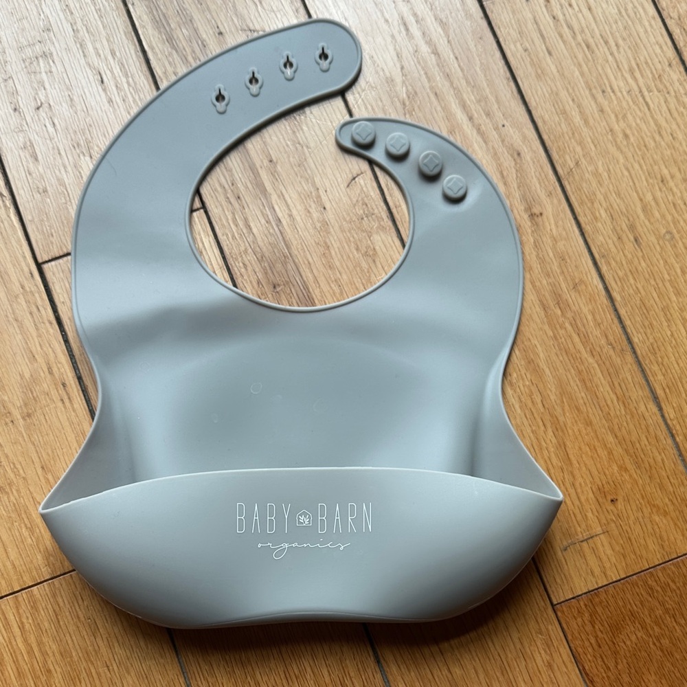 Gray Silicone Bib